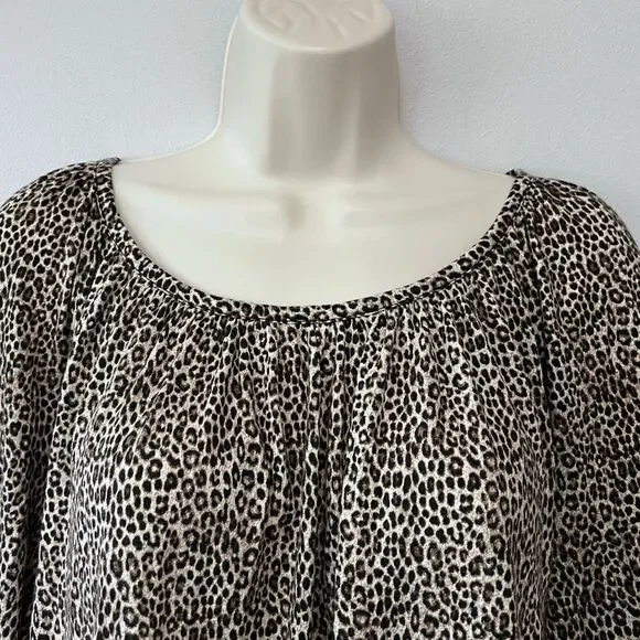 Michael Michael Kors Animal Print Top Size L - Picture 2 of 6